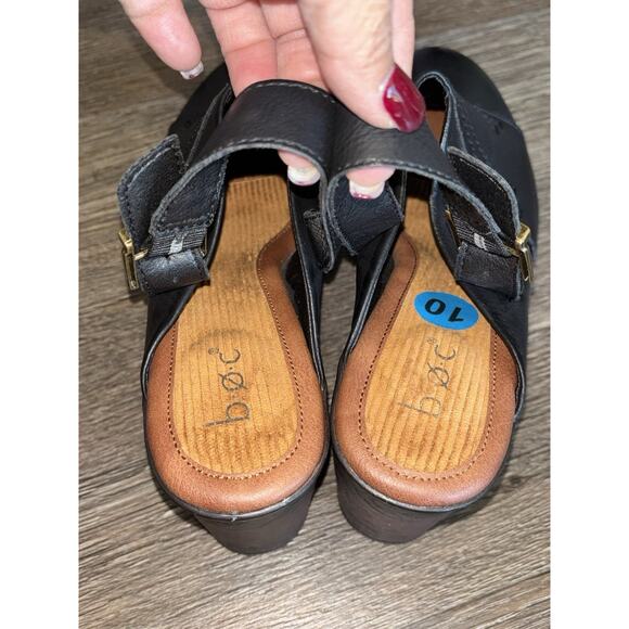 B.O.C. Size 10 Cecila Faux Leather Buckle Clogs like new - Picture 8 of 9
